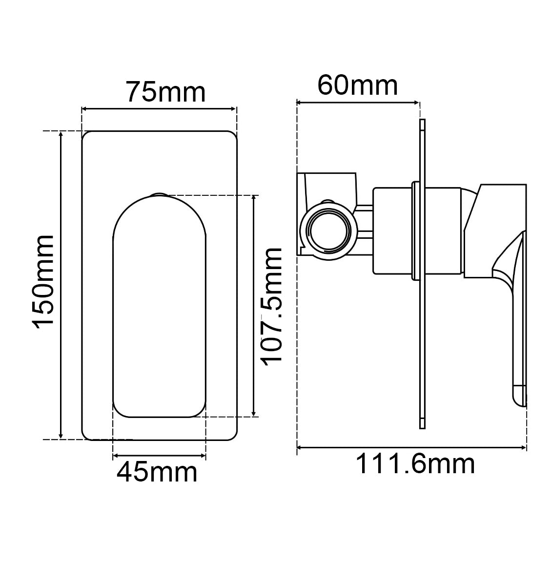 VOG Series Solid Brass Gummetal Shower/Bath Wall Mixer(color up)