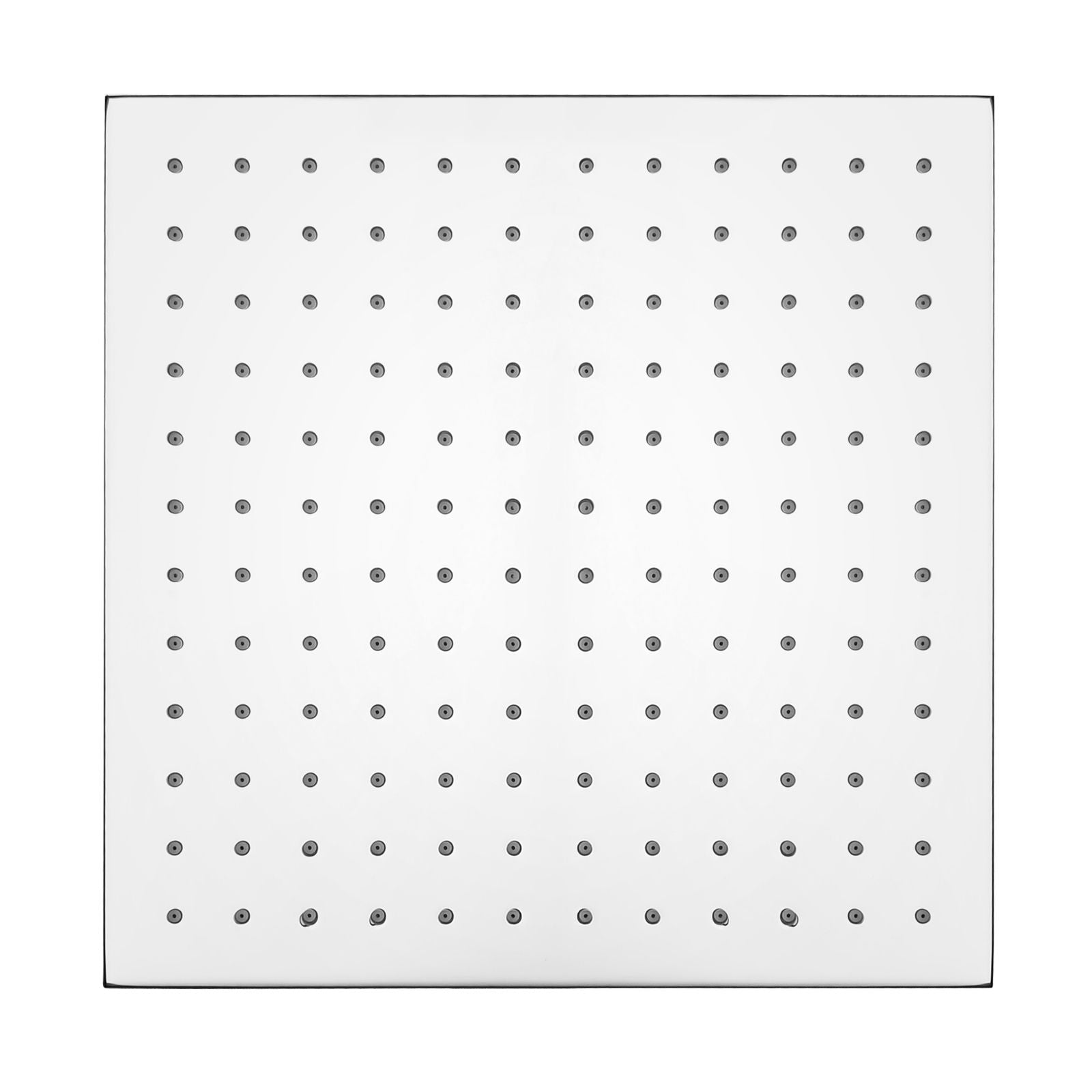 Square Chrome Rainfall Brass Shower Head 250mm