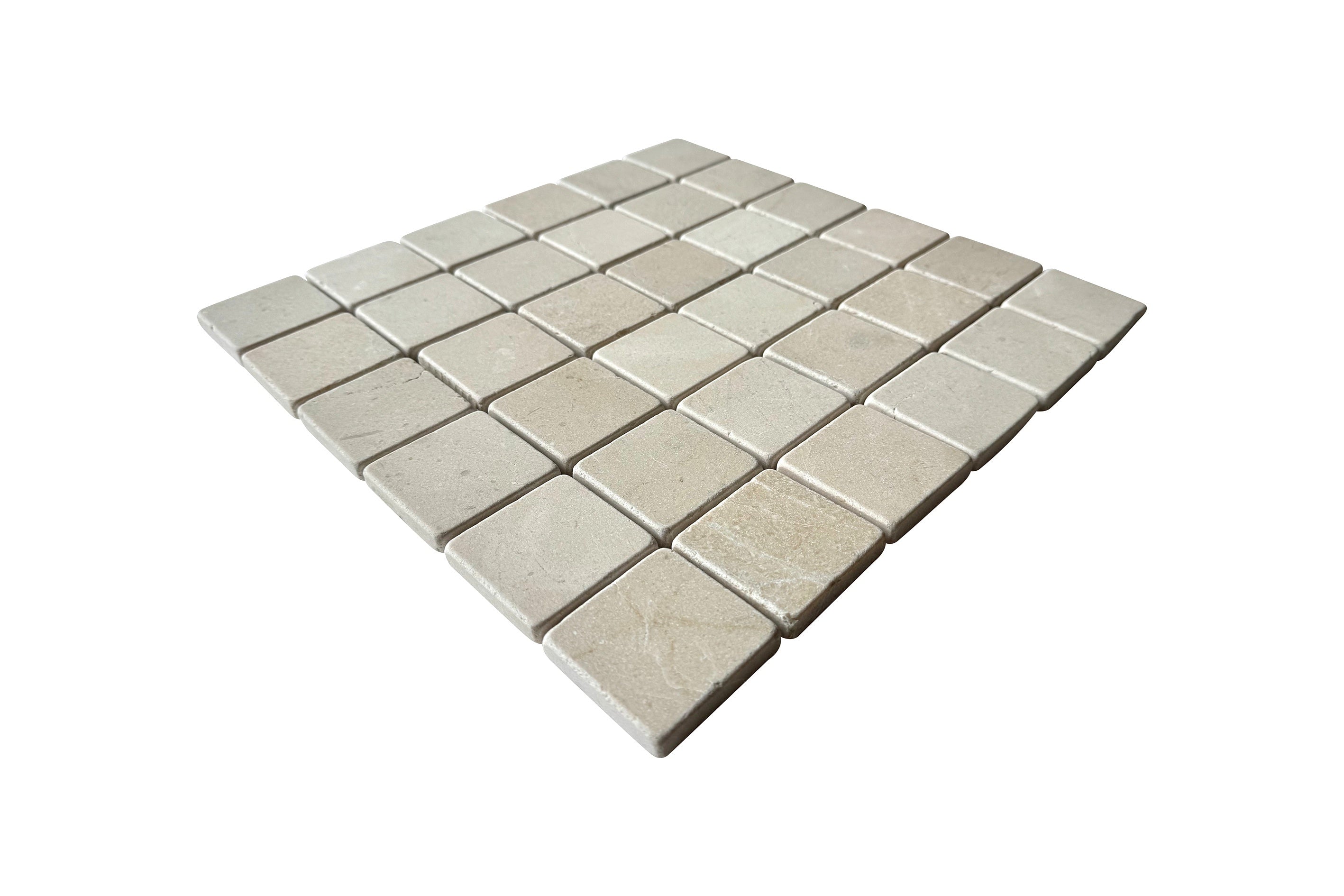 Bedrock Square 50x50mm Crema Marfil Tumbled 310x310x10mm