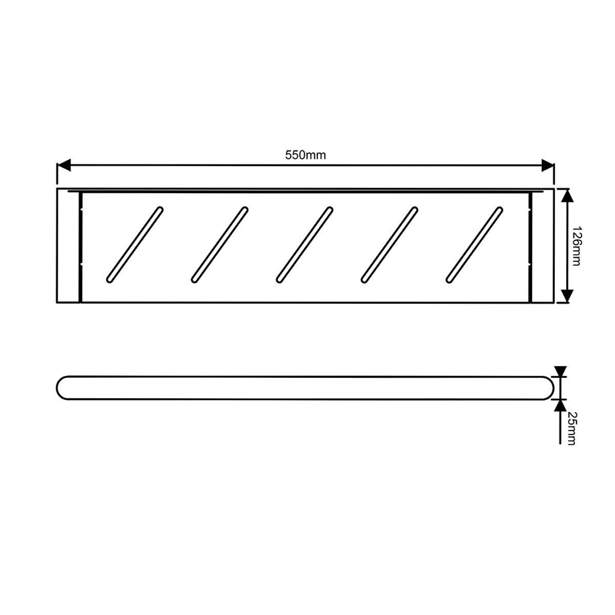 RUSHY GUNMETAL SHELF