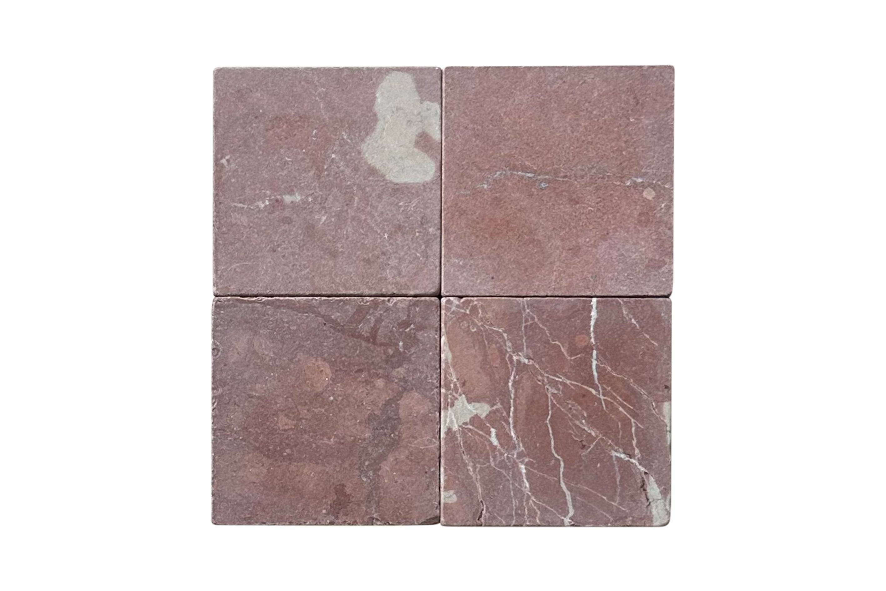 Bedrock Square Rosso Verona Tumbled 100x100x10mm