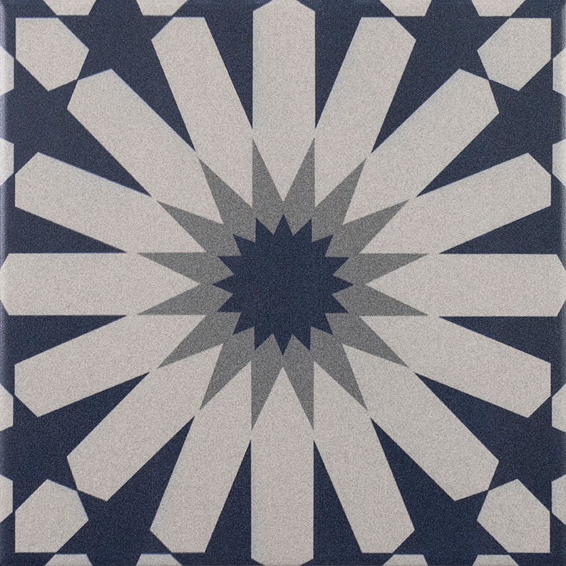 Fes Teal Blue Floor Tile