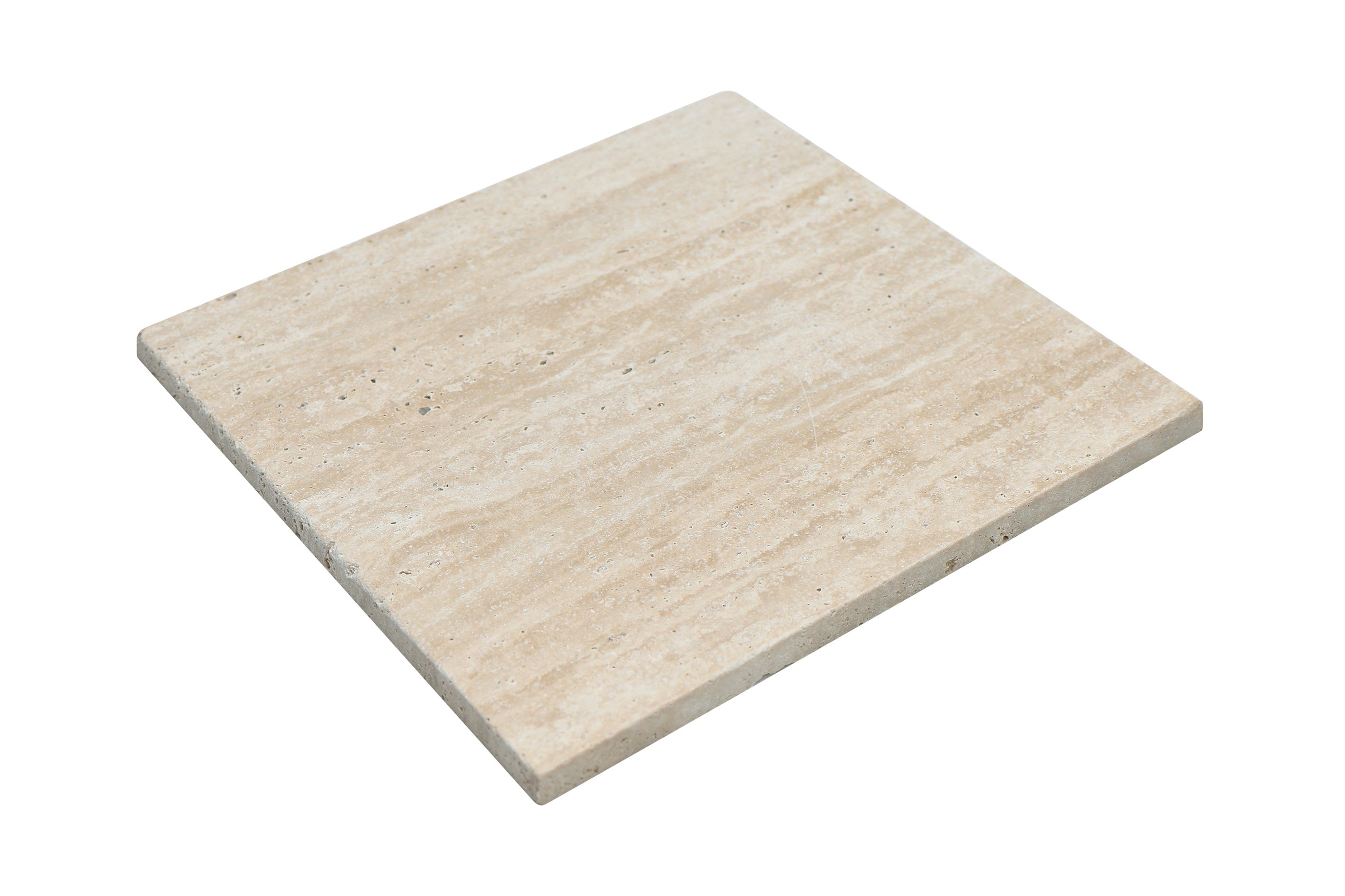 Bedrock Square Travertine Beige Tumbled 100x100x10mm