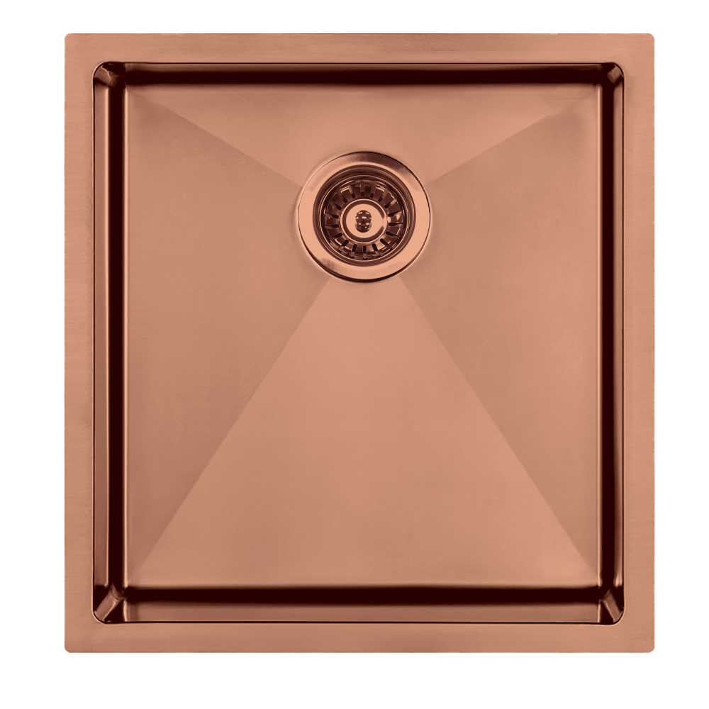 Atlas Handmade Single Bowl Kitchen Sink in Copper