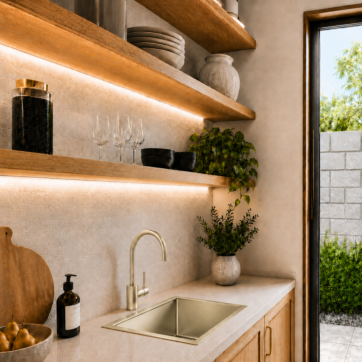 Atlas Handmade Single Bowl Kitchen Sink in Brushed Gold
