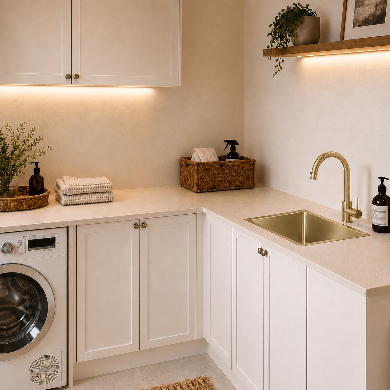 Atlas Handmade Single Bowl Kitchen Sink in Brushed Gold