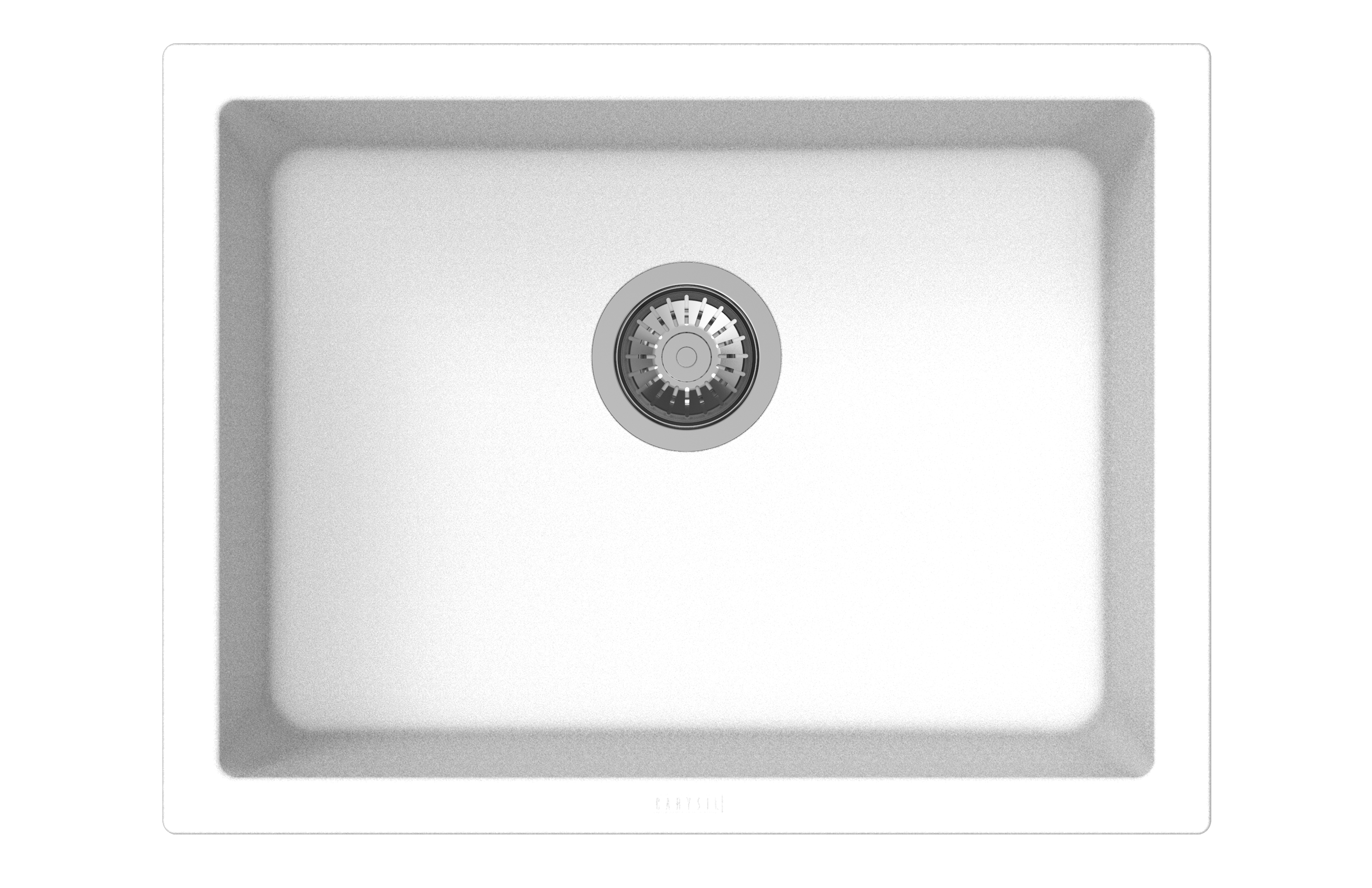 610 x 457 x 205mm Carysil Big Bowl Granite Kitchen/Laundry Sink Top/Flush/Under Moun