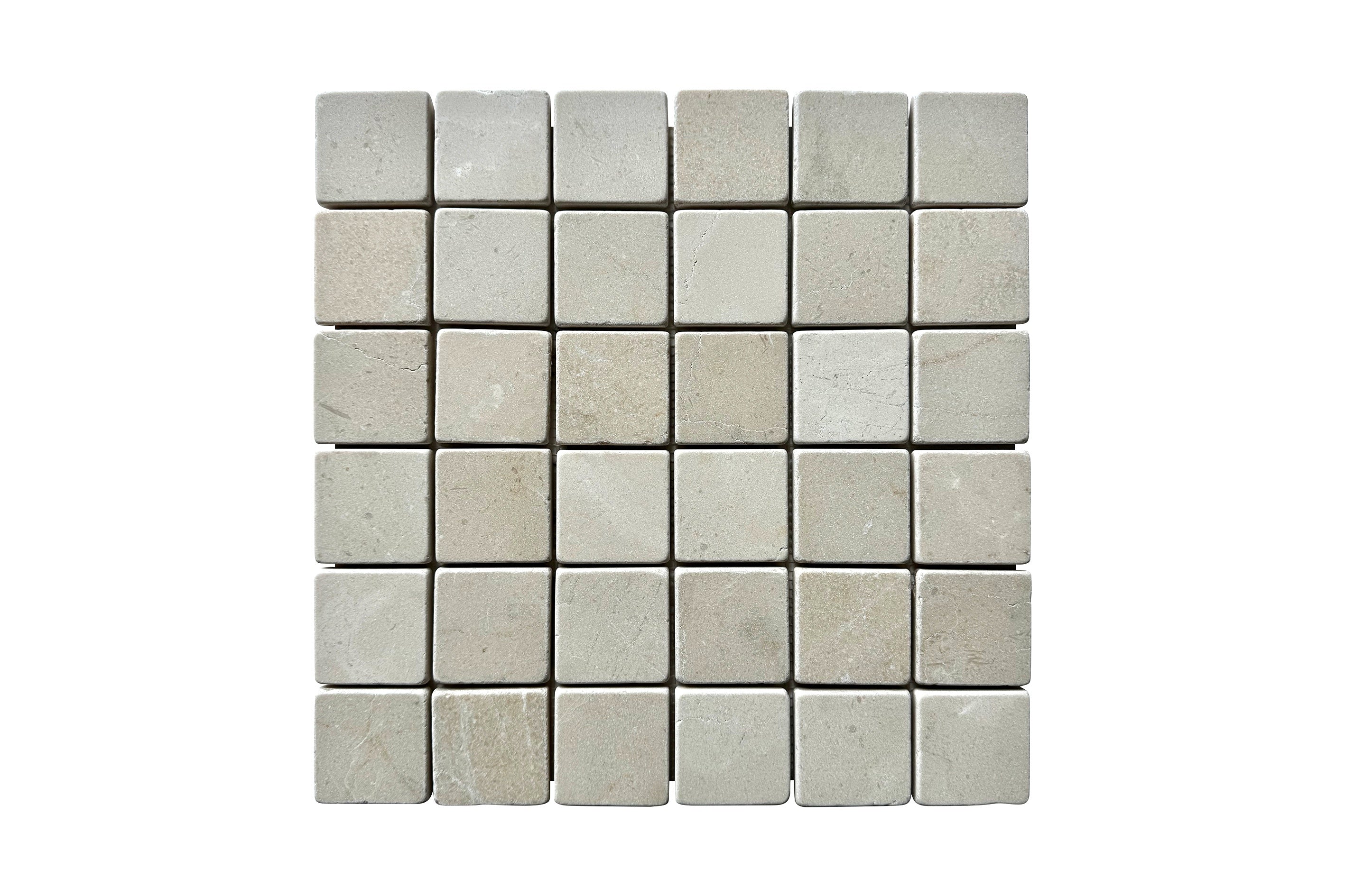 Bedrock Square 50x50mm Crema Marfil Tumbled 310x310x10mm