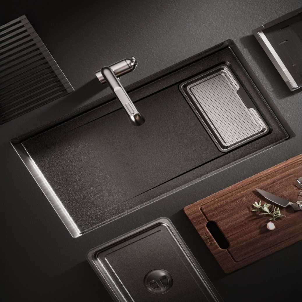Novaq Handmade Kitchen Sink in Matt Black