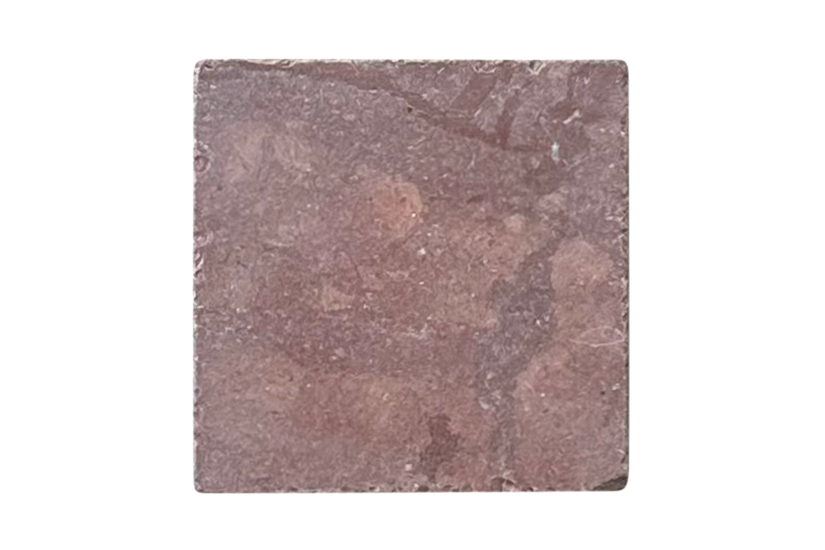 Bedrock Square Rosso Verona Tumbled 100x100x10mm
