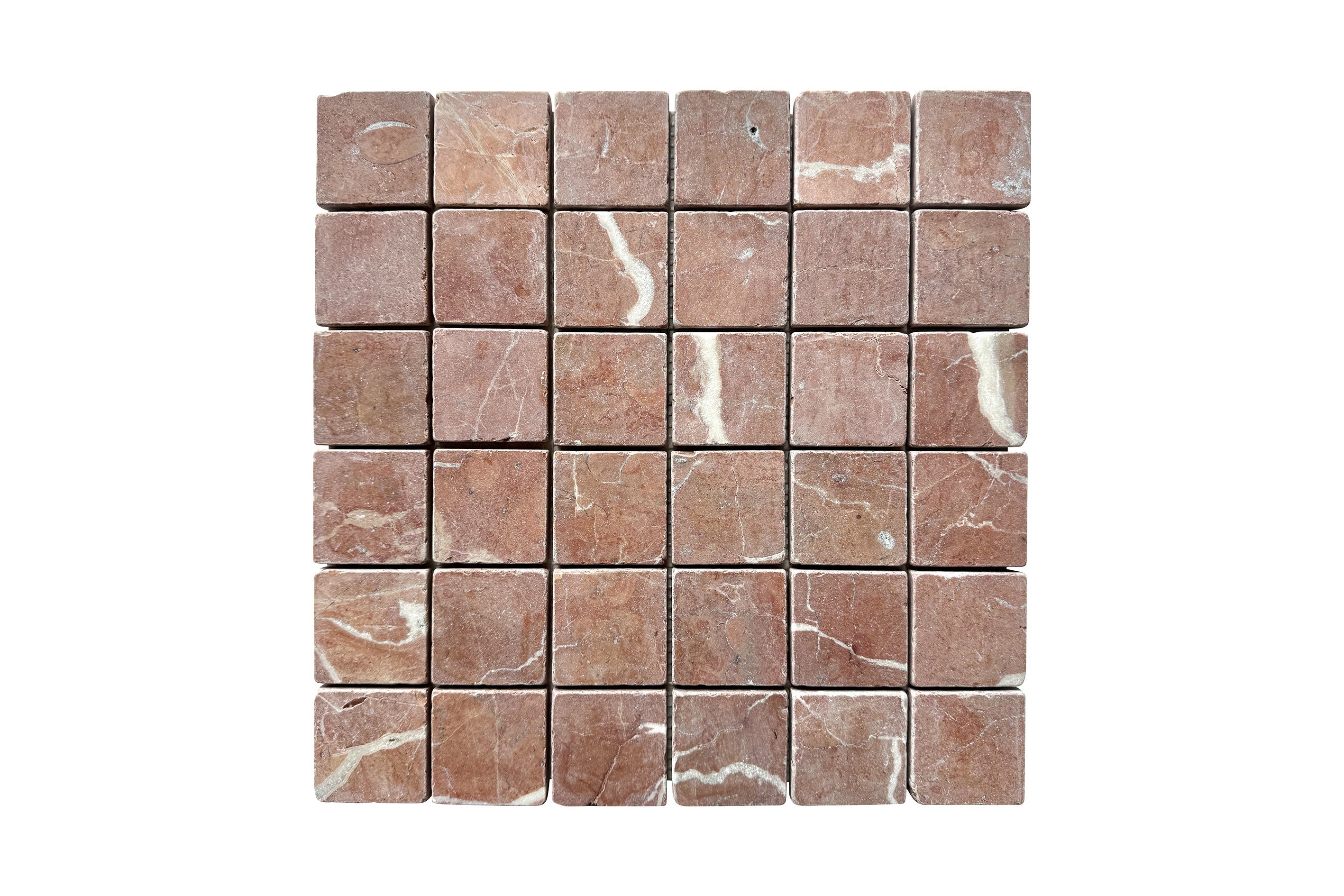 Bedrock Square 50x50mm Rosso Verona Tumbled 310x310x10mm