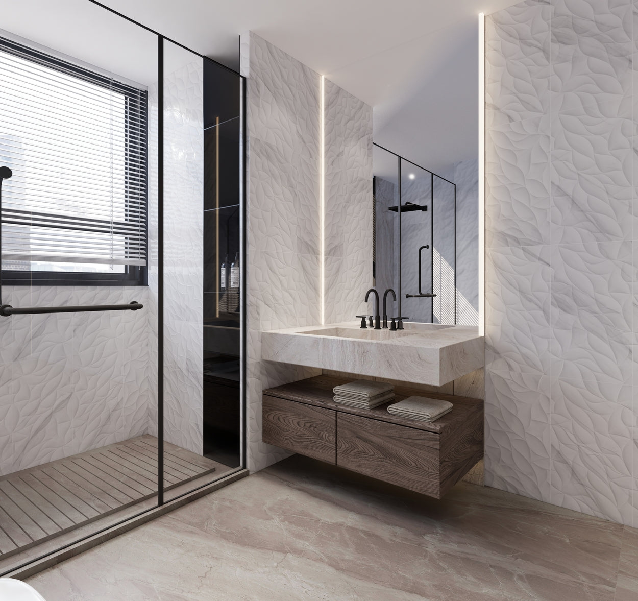 Leaf Statuario White Gloss