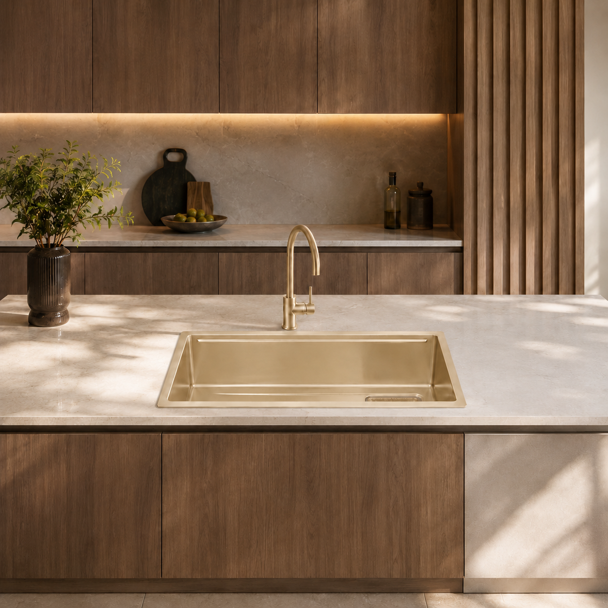 Novaq Handmade Kitchen Sink in Gold