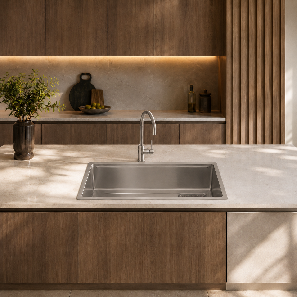 Novaq Handmade Kitchen Sink in Raw Stainless Steel