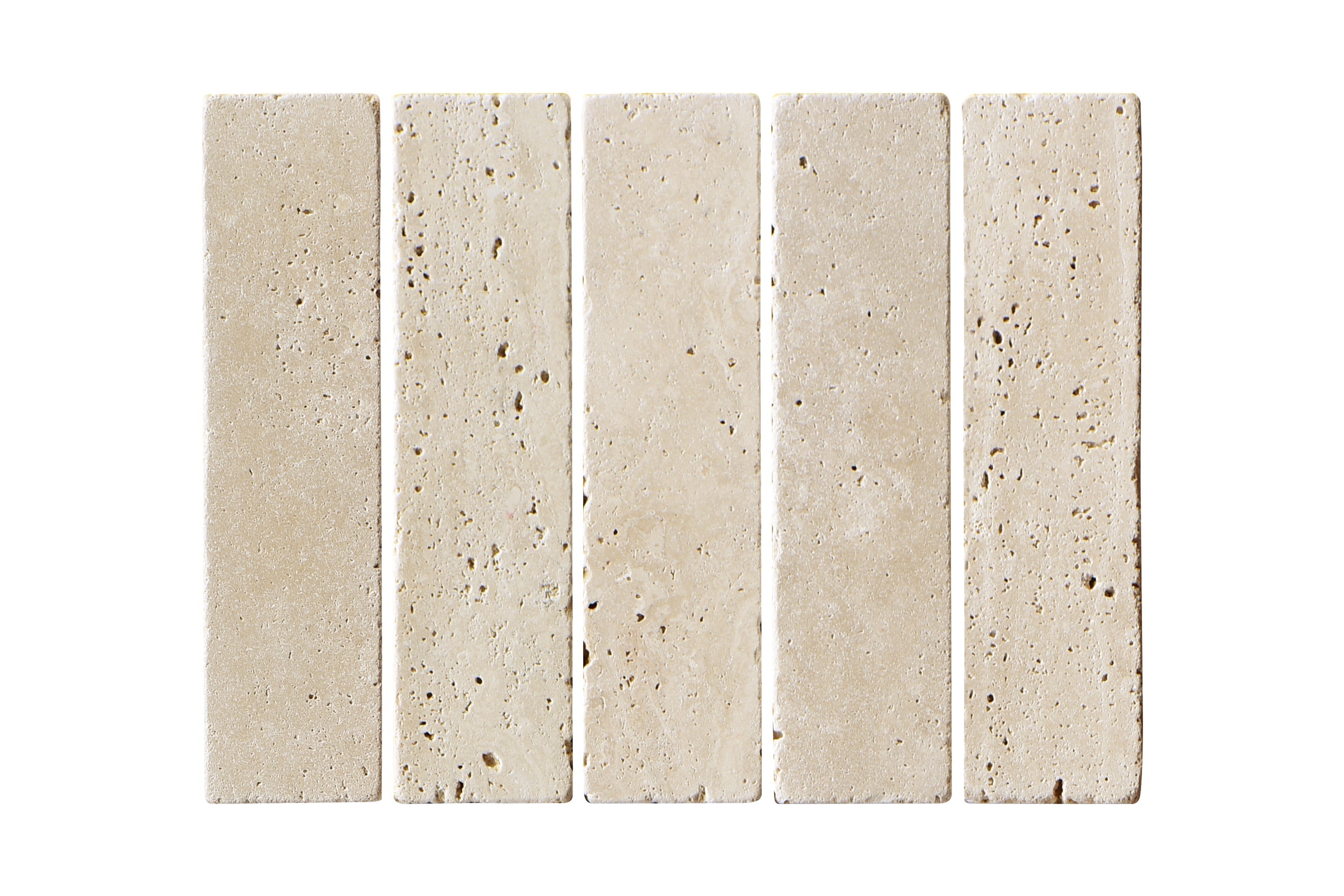 Bedrock Tile Travertine Beige Tumbled 50x200x10mm