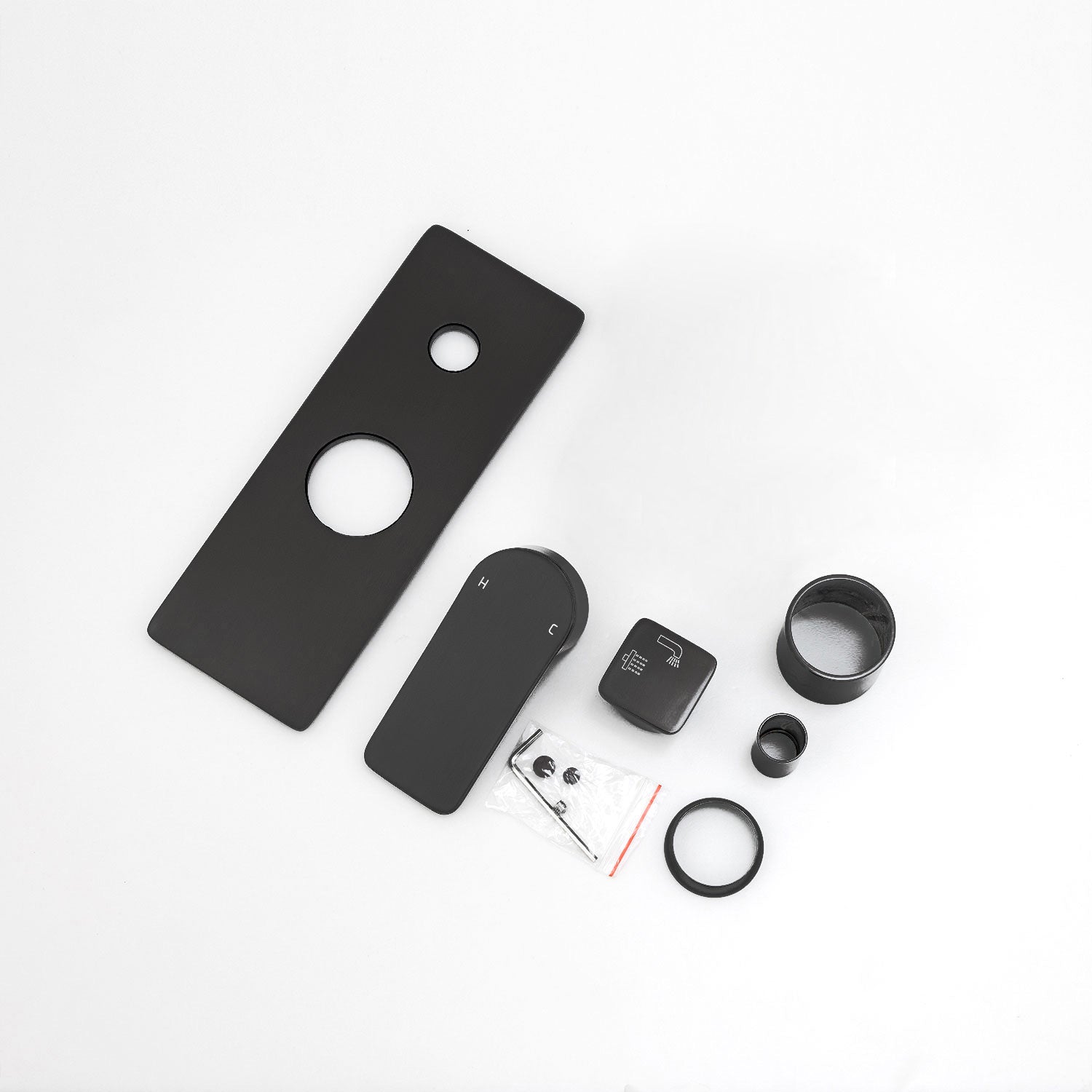 VOG Series Black Wall Mixer with Diverter Trim Kit(match CLPD)