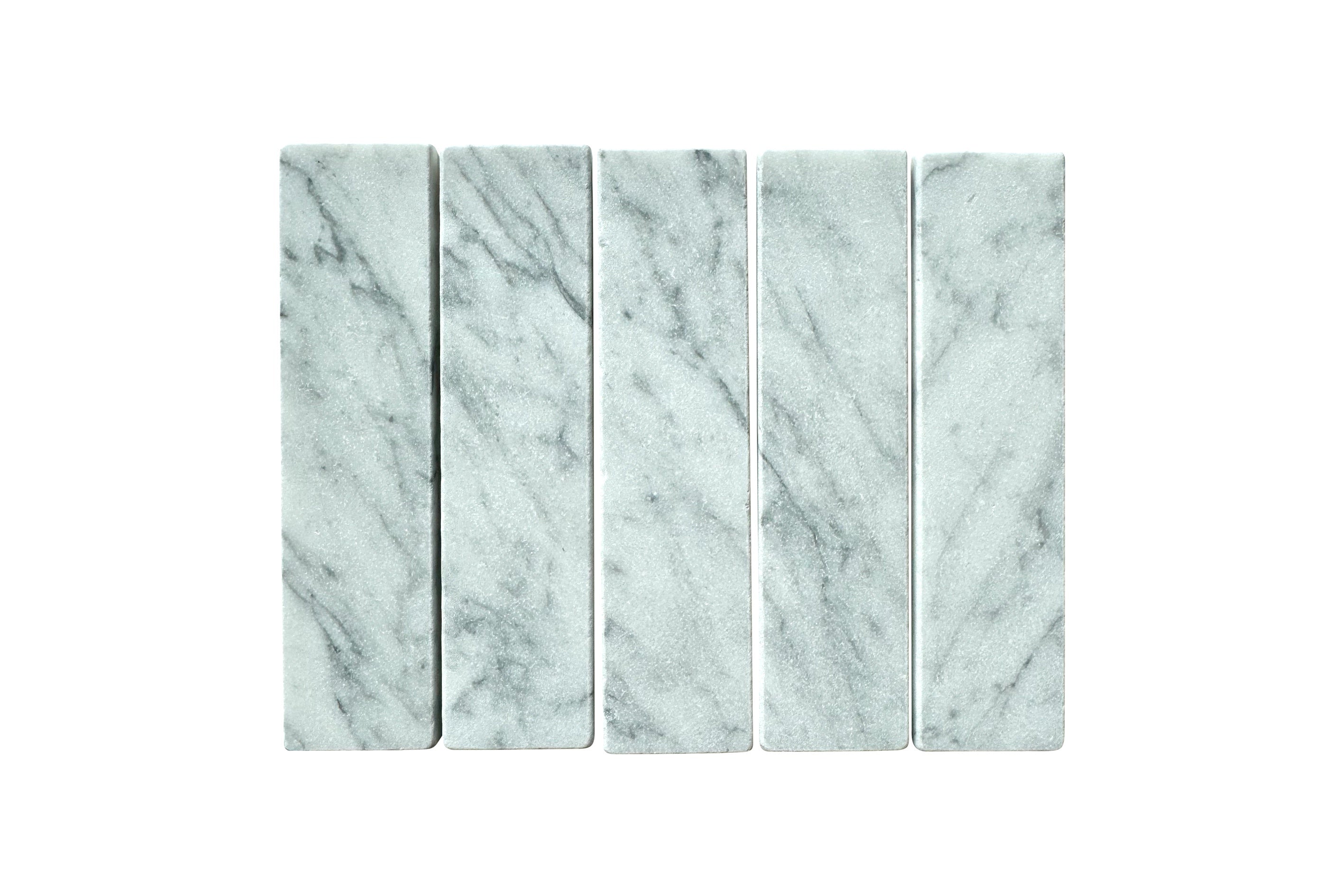 Bedrock Tile Bianco Carrara Tumbled 50x200x10mm