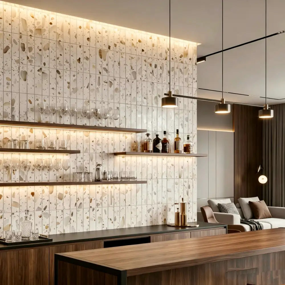 Terrazzo Ivory Kit Kat Mosaics