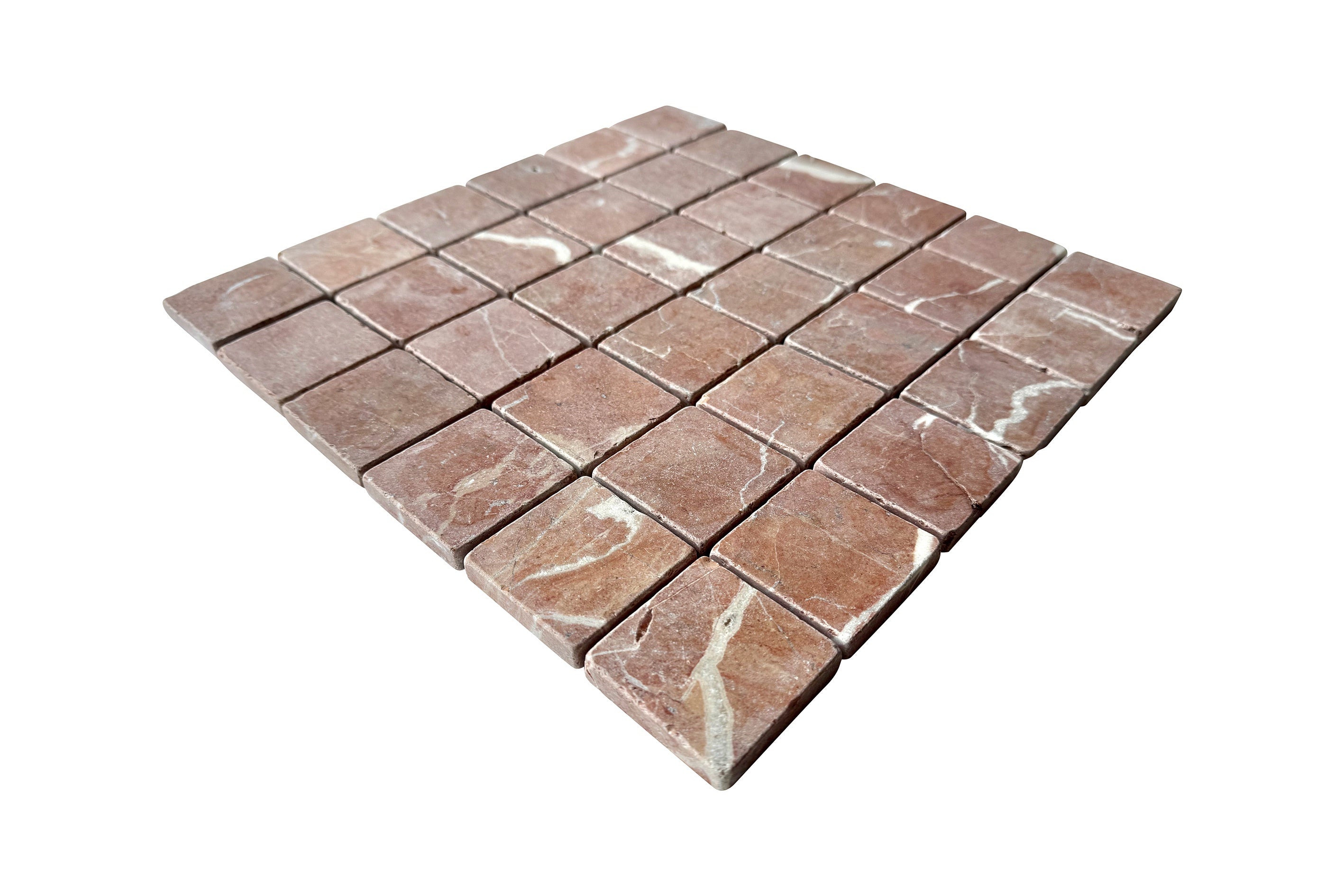 Bedrock Square 50x50mm Rosso Verona Tumbled 310x310x10mm