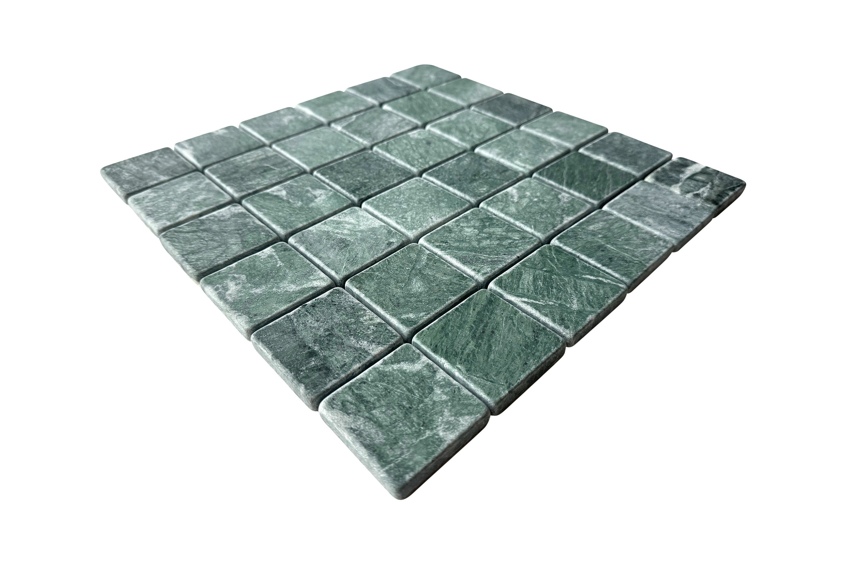 Bedrock Square 50x50mm Taj Green Tumbled 310x310x10mm