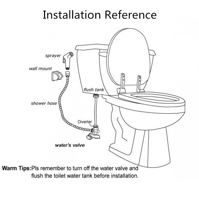 Bathroom Solid Brass Chrome Toilet Bidet Spray Diverter Only