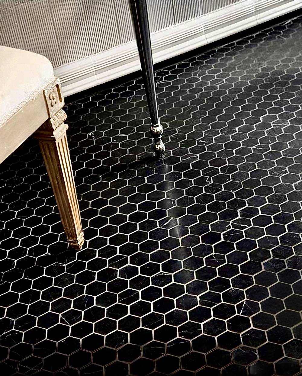 Black Marble Hexagon Mosaic