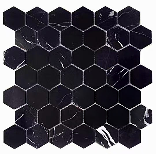 Black Marble Hexagon Mosaic