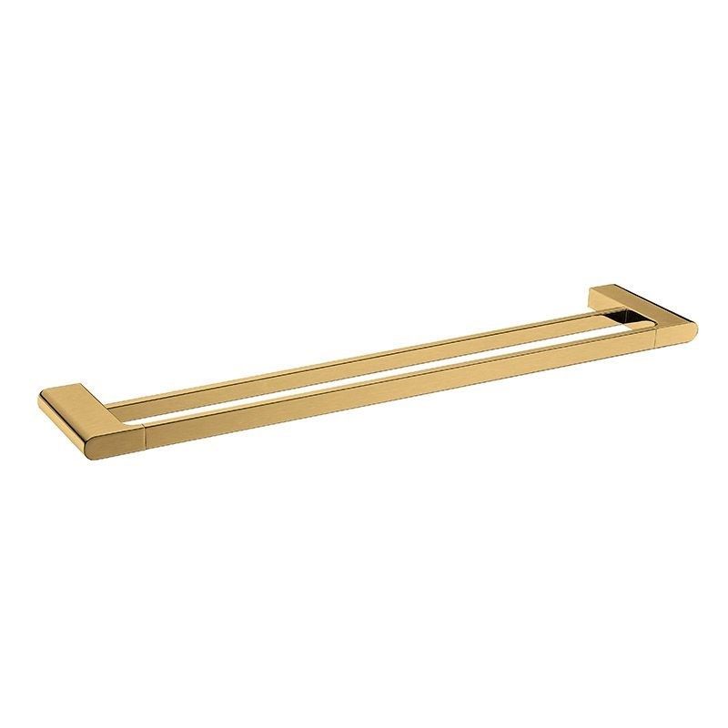 VOG - 800mm Light Brushed Brass Double Towel Rail