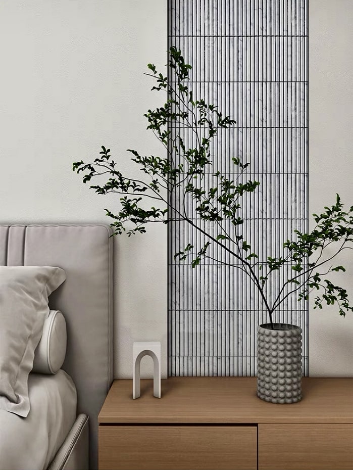Carrara Marble Convex Mosaics