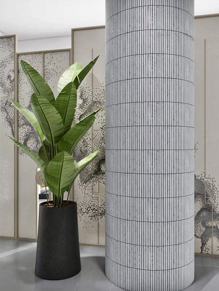 Carrara Marble Convex Mosaics
