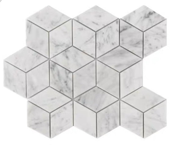 Carrara Marble Diamond Mosaic