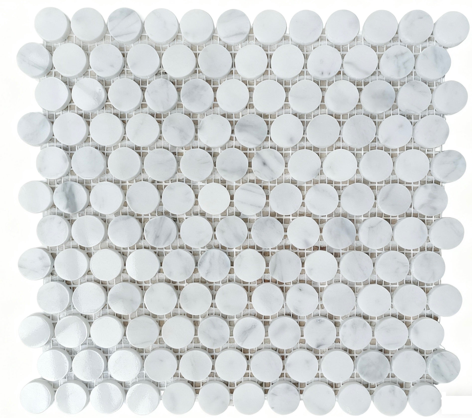 Carrara Marble Penny Mosaic