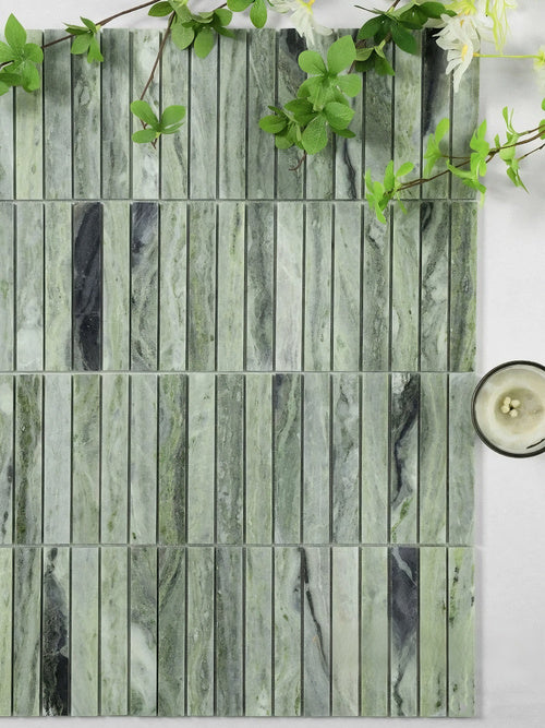 Cloudy Green Marble Kit Kat Mosaic