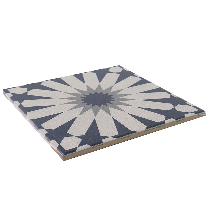 Fes Teal Blue Floor Tile
