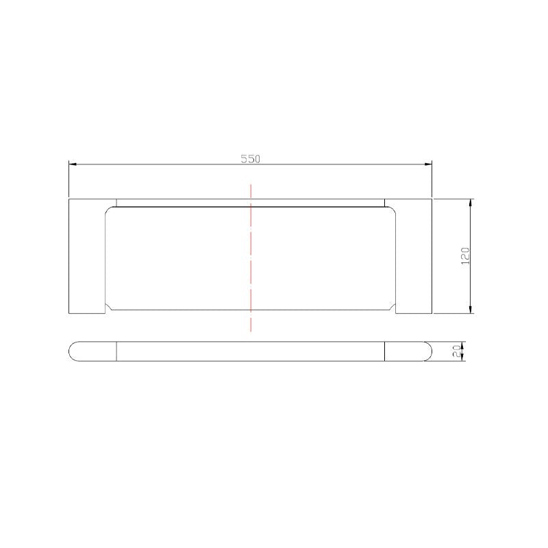 VOG - Brushed Nickel Glass Shelf