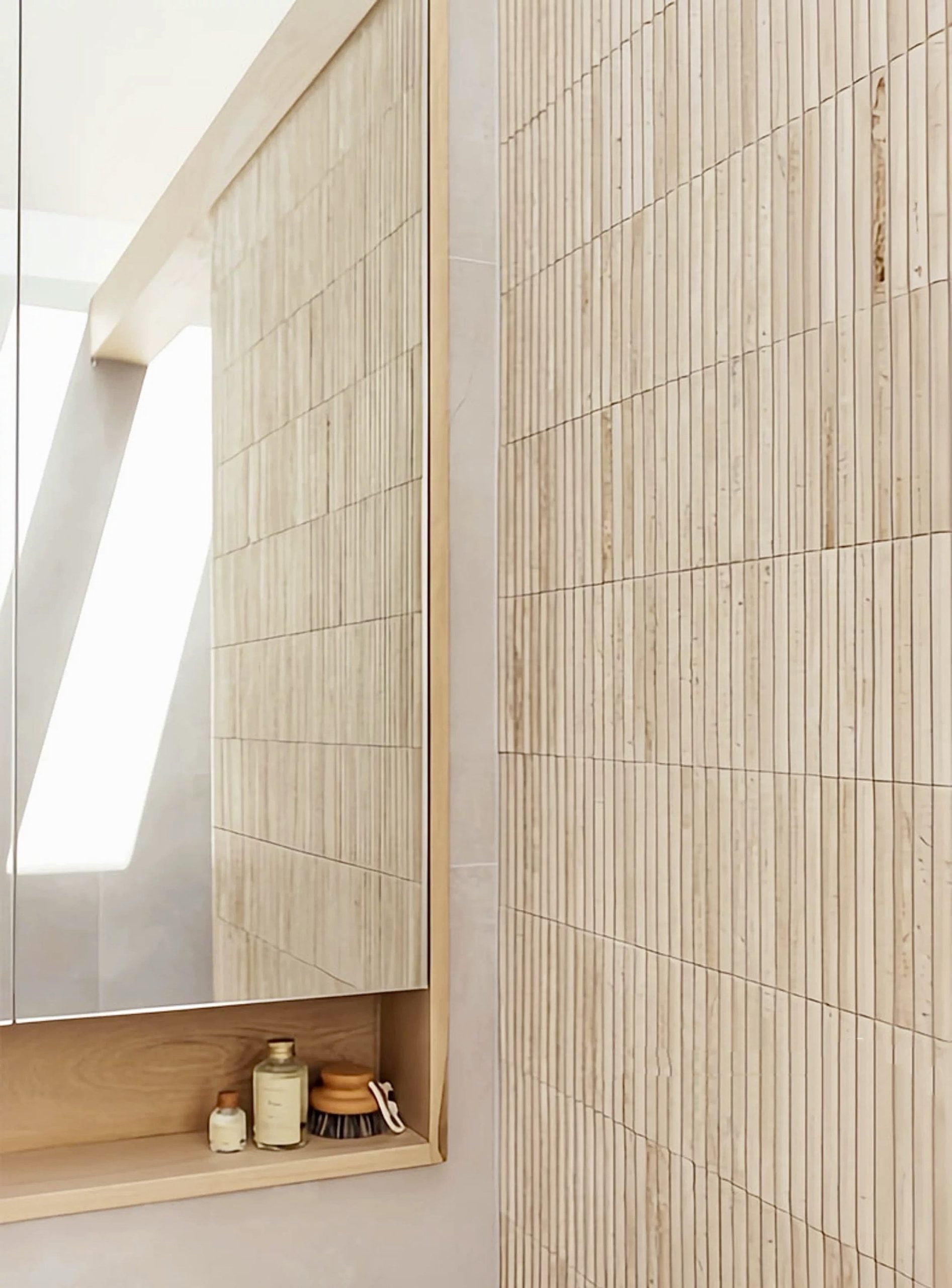 Ivory Travertine Convex Mosaics