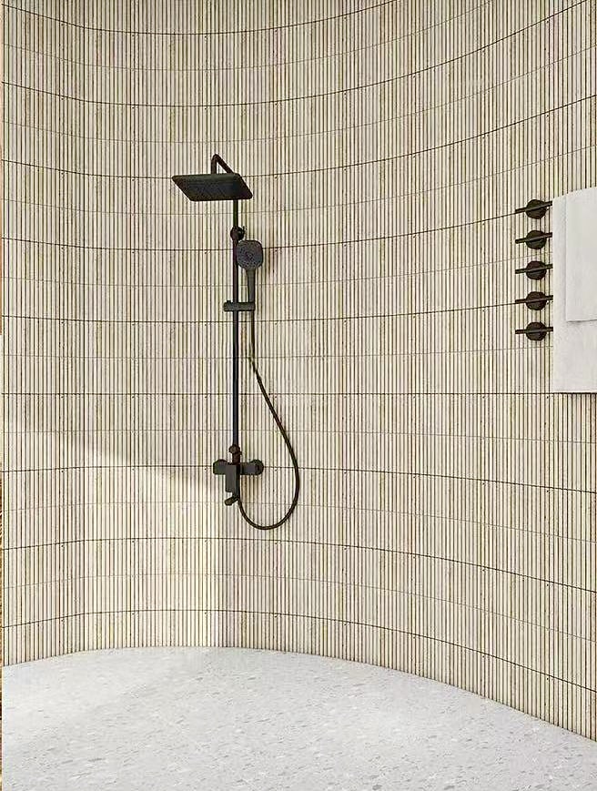 Ivory Travertine Convex Mosaics
