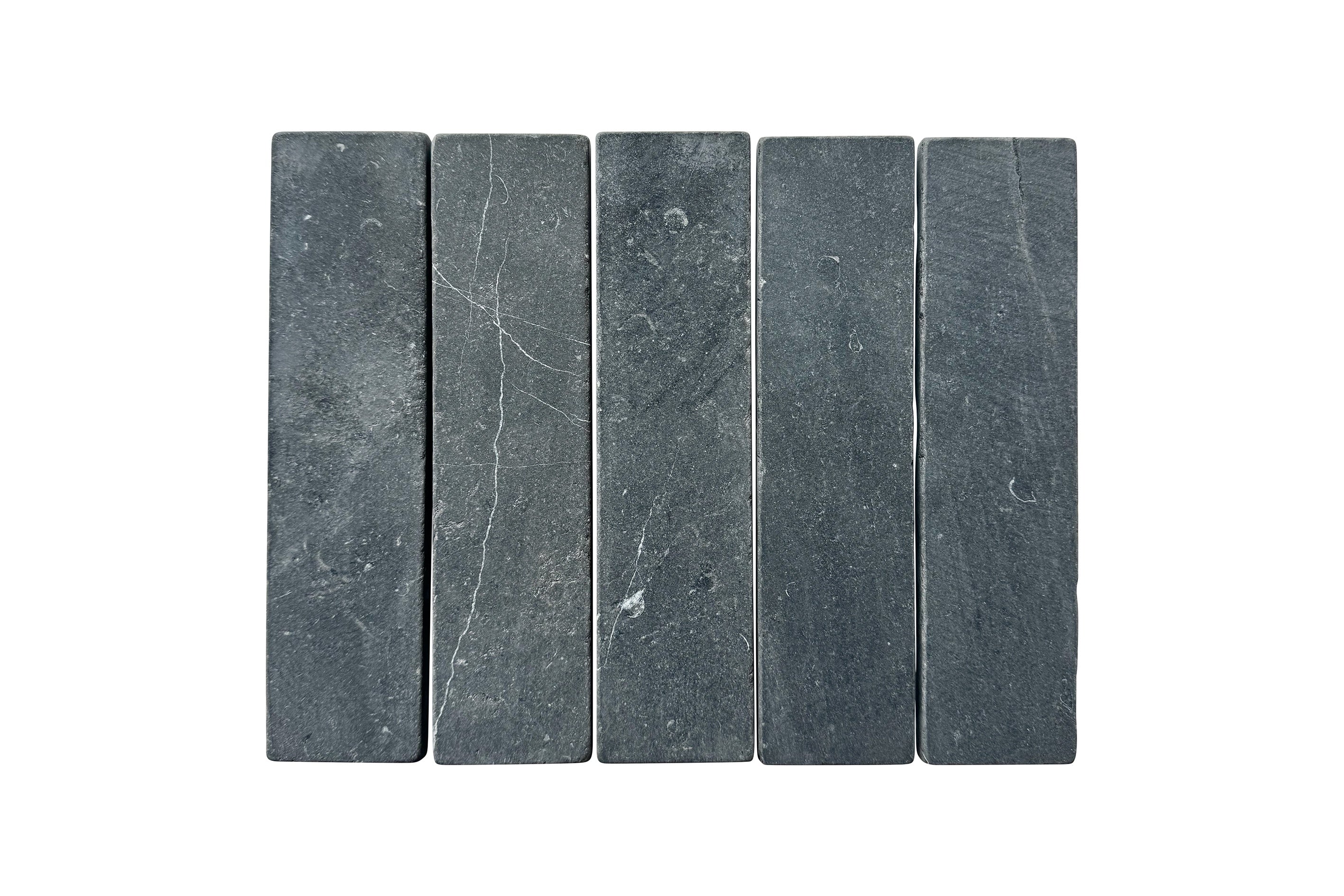 Bedrock Tile Nero Marquina Tumbled 50x200x10mm