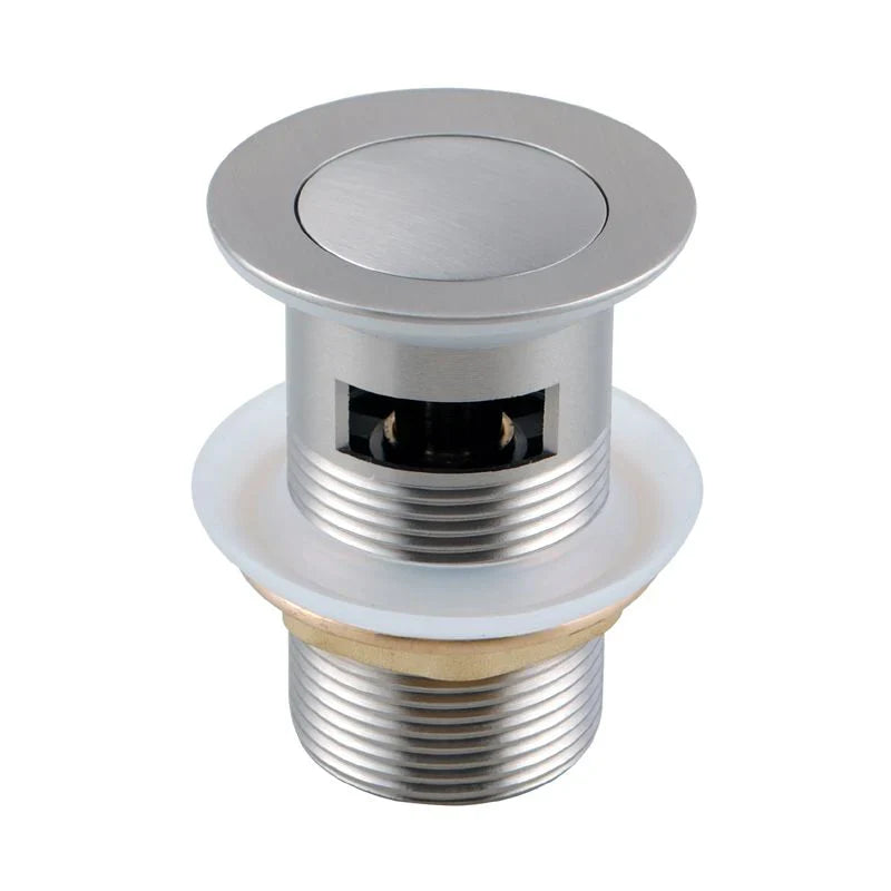 32/40mm Solid Brass Brushed Nickel Basin Pop Up Waste with Overflow