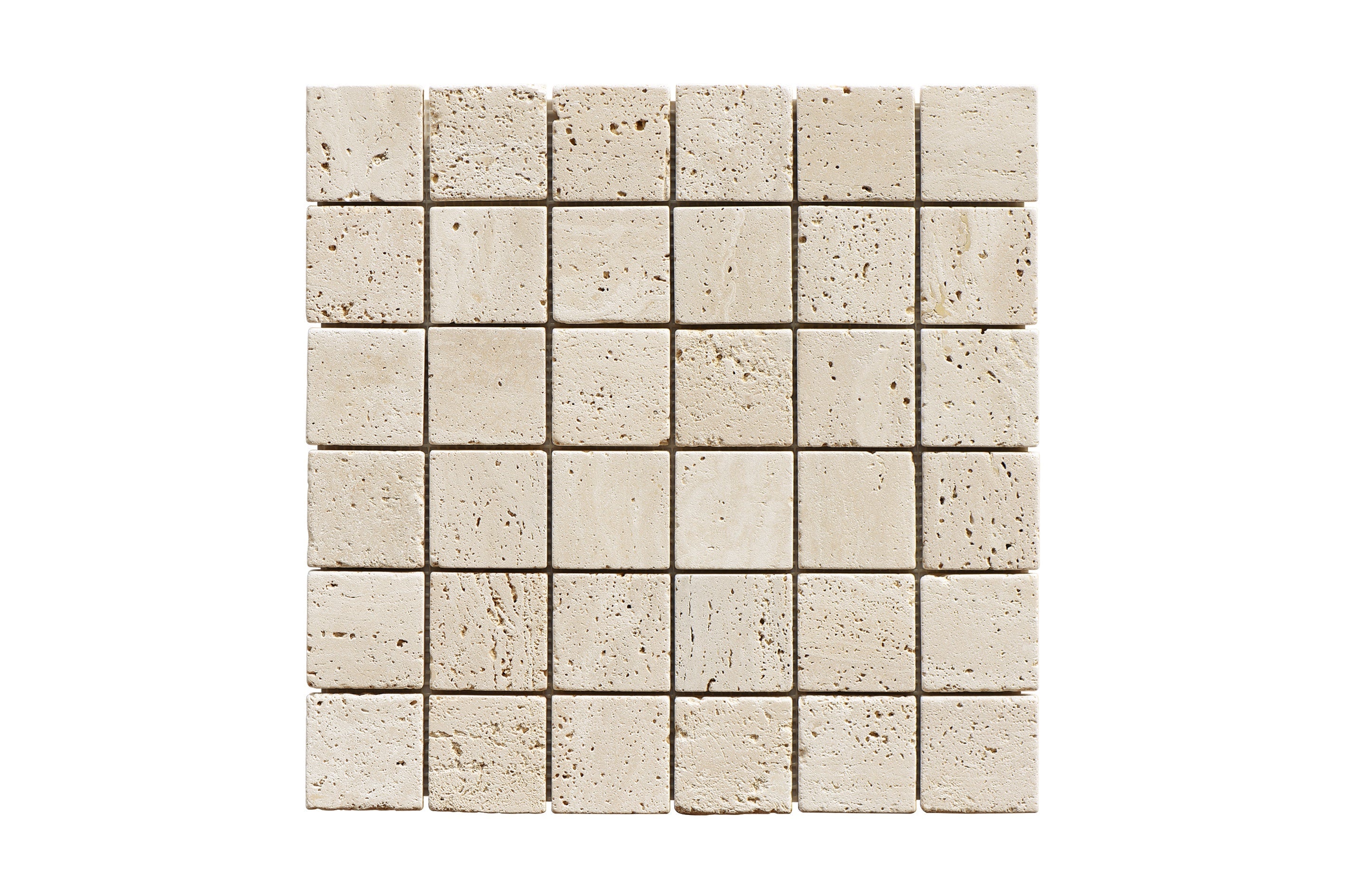 Bedrock Square 50x50mm Travertine Beige Tumbled 310x310x10mm