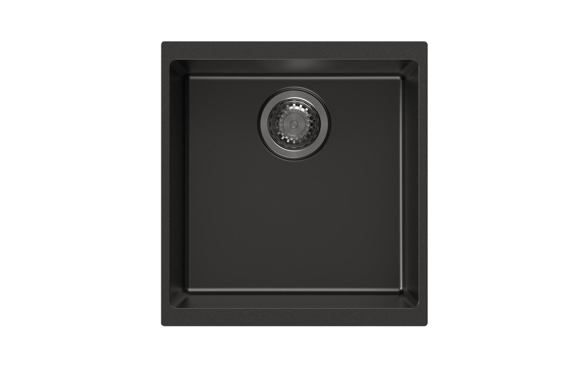 430 x 460 x 200mm Carysil Enigma 100M Single Bowl Granite Kitchen/Laundry Sink Top/Flush/Under Mount