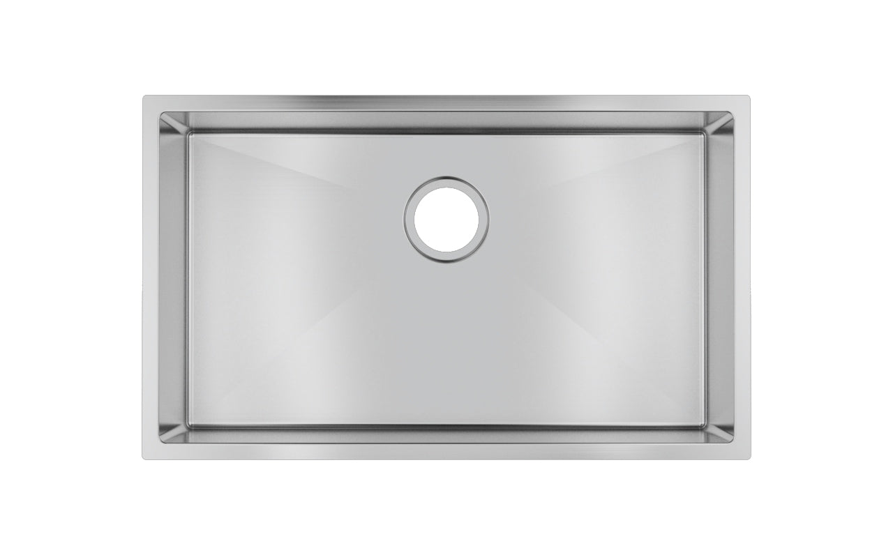 762*457*254mm Hand-made Single Bowl Kitchen Sink(Round Edges)