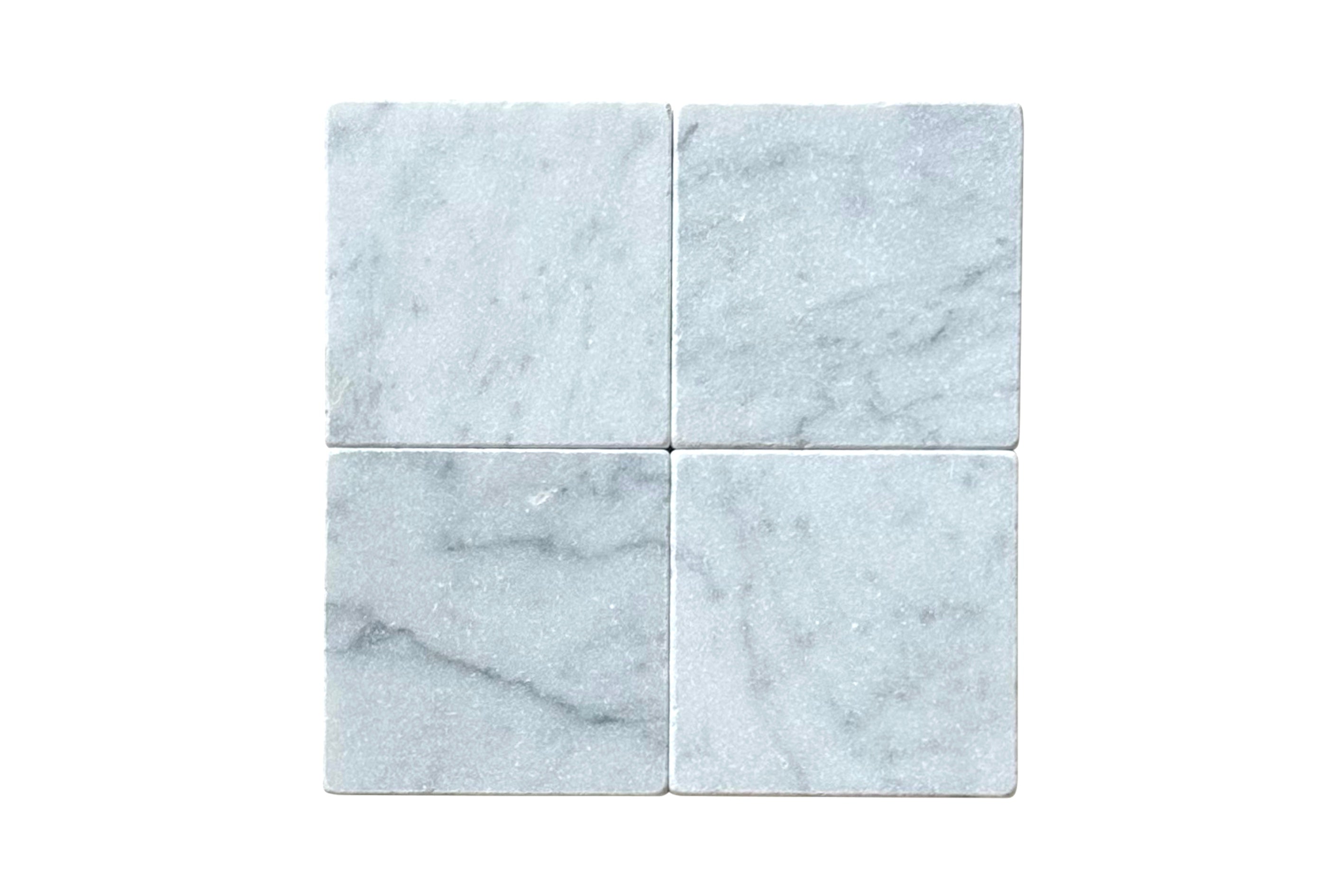 Bedrock Square Bianco Carrara Tumbled 100x100x10mm