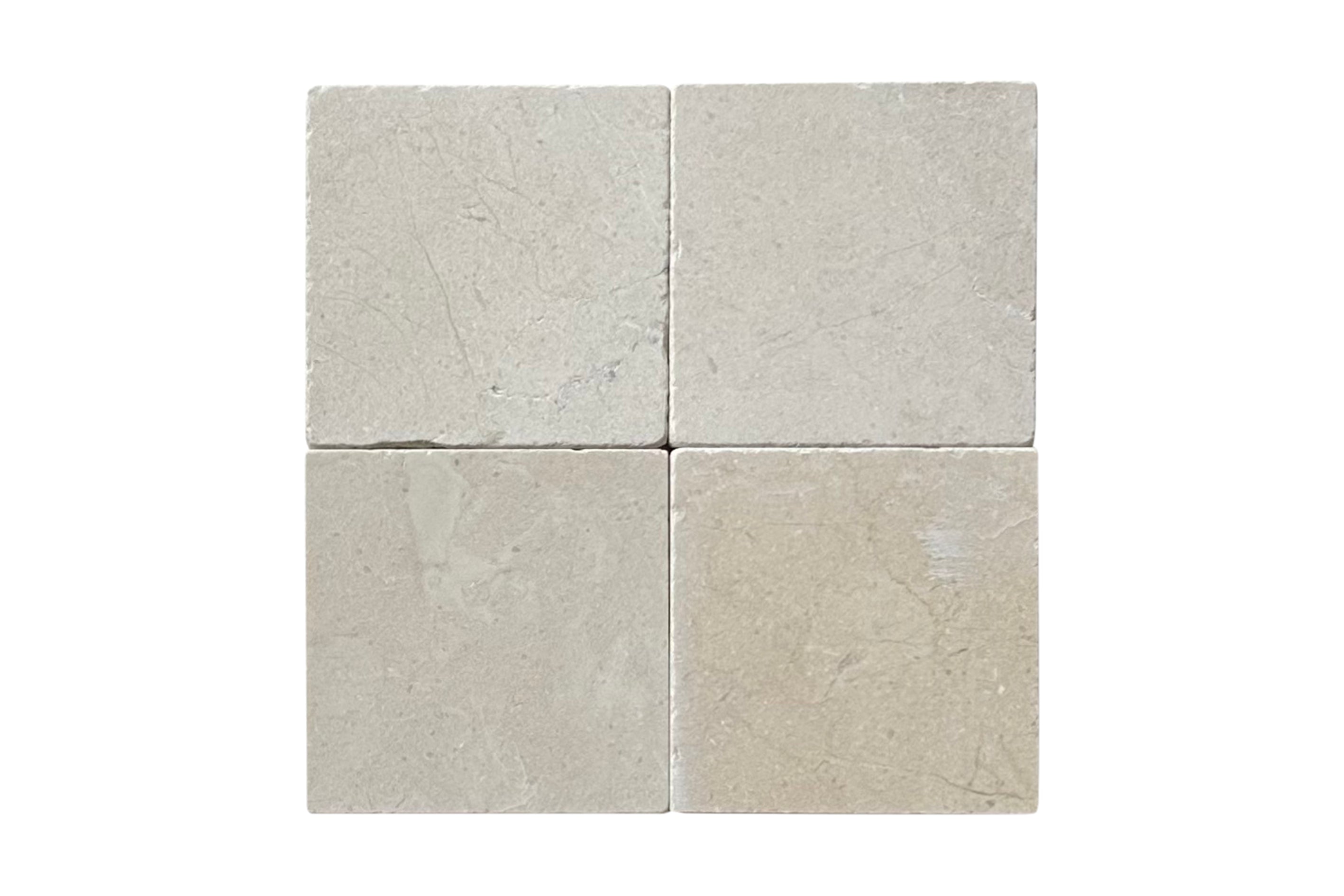 Bedrock Square Crema Marfil Tumbled 100x100x10mm