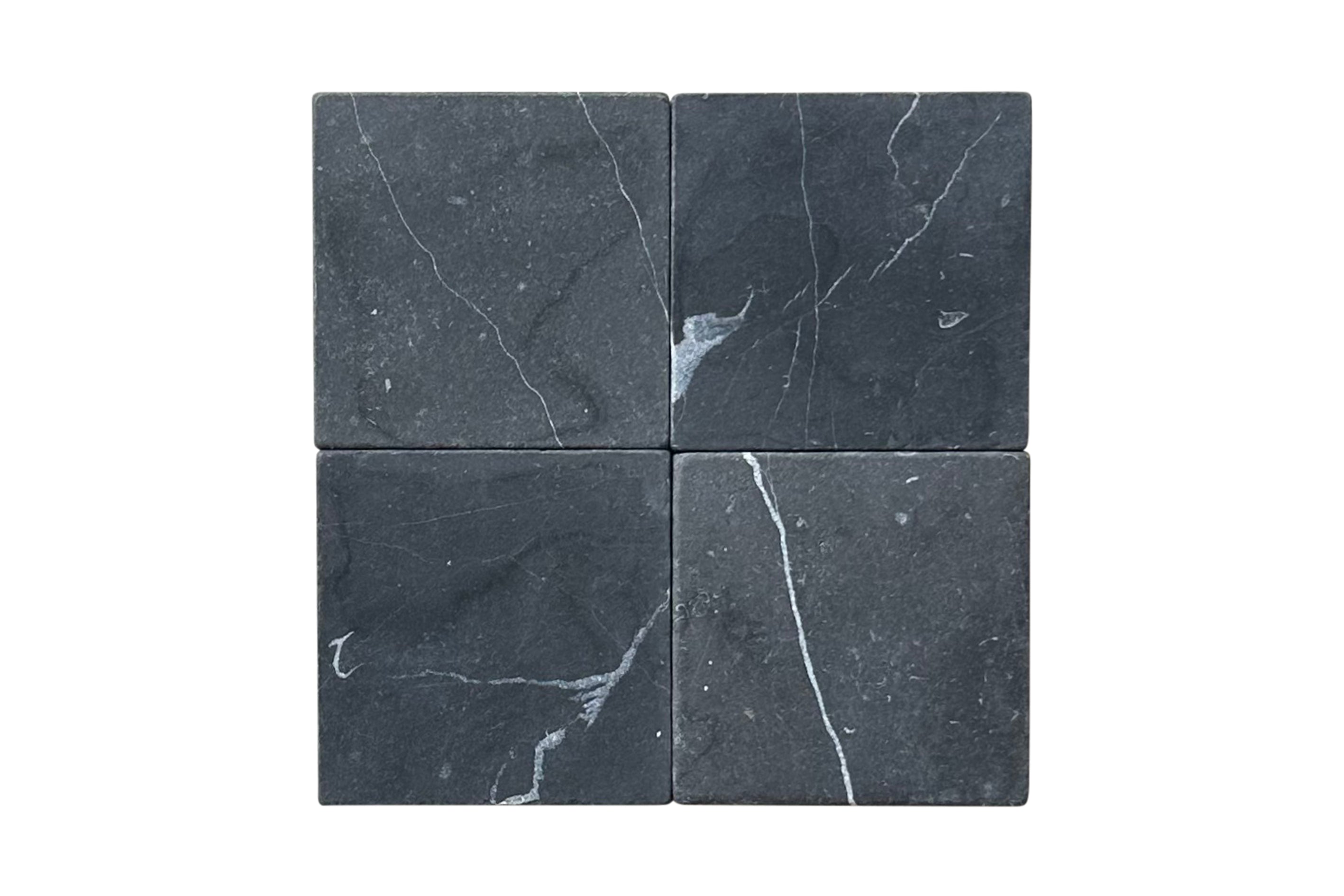Bedrock Square Nero Marquina Tumbled 100x100x10mm